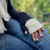 Winter Cap & Gloves (Black-White)